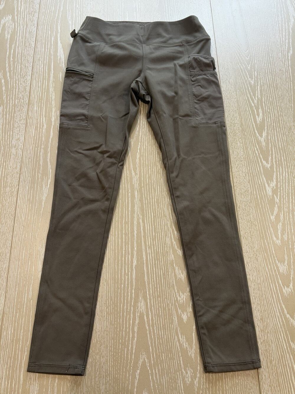 Carhartt Womens Force Fitted Midweight Leggings Pockets Brown XS